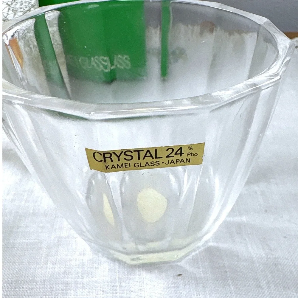 Williams Sonoma Kamei Glass Japan 24% Crystal Honey Holder Dispenser